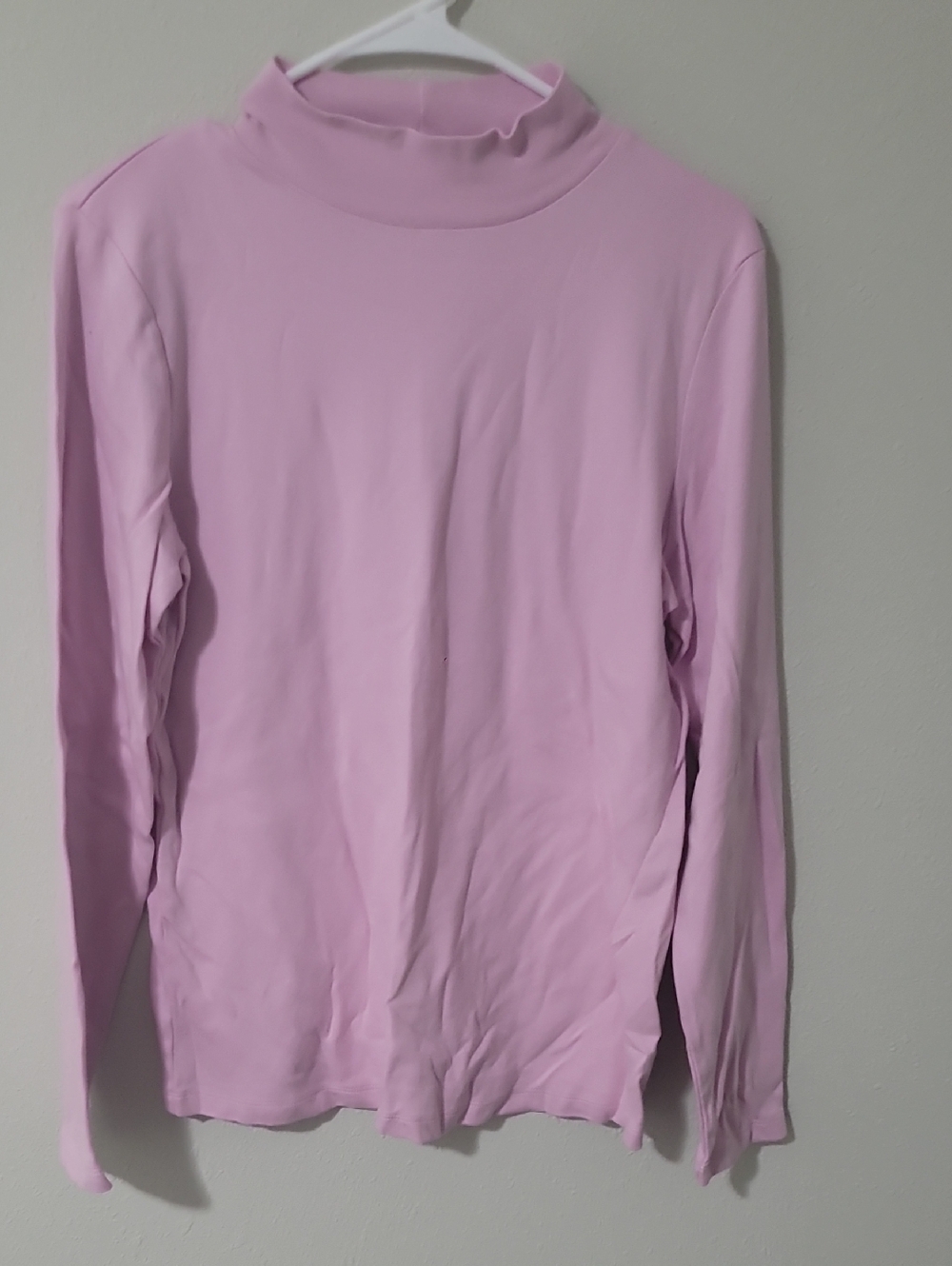 St. John's Bay Light Pink Mock Neck Long Sleeve Top